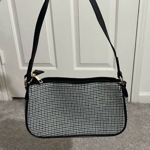 Houndstooth Baguette Purse EUC